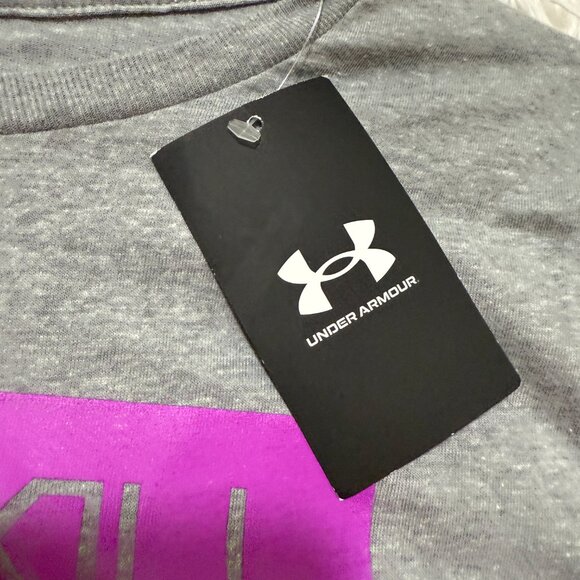 Women Under Armour Softball Bar T-Shirt Crew Neck in Grey Size Large - Picture 8 of 8